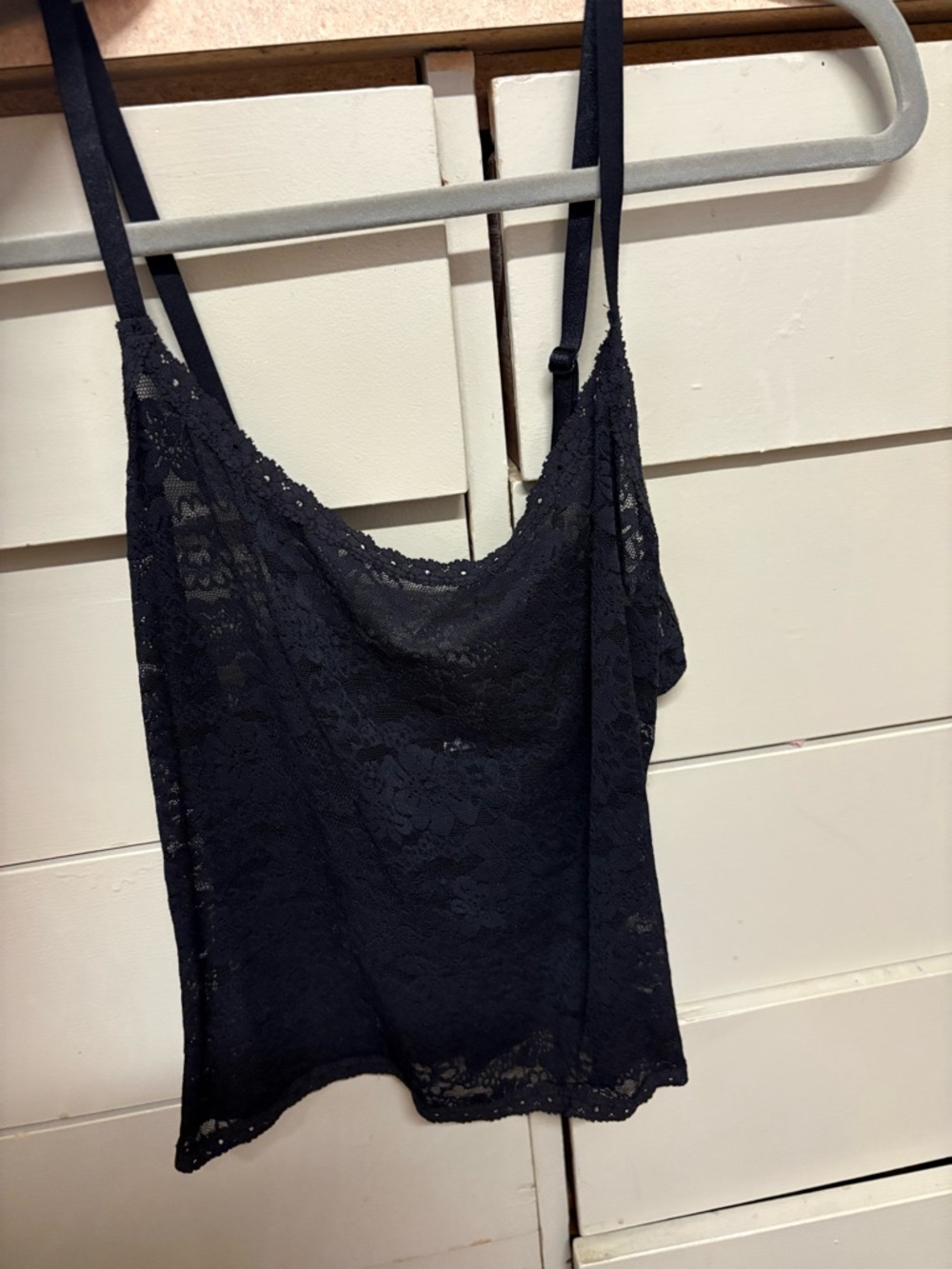PINK Victoria's Secret Black Lace Cami
